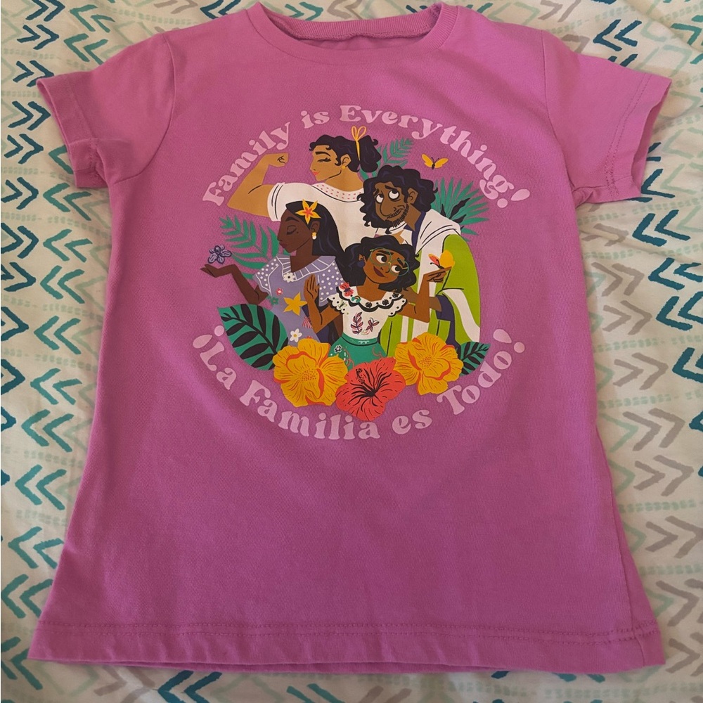 Disney Pink Family Print Kids Tee